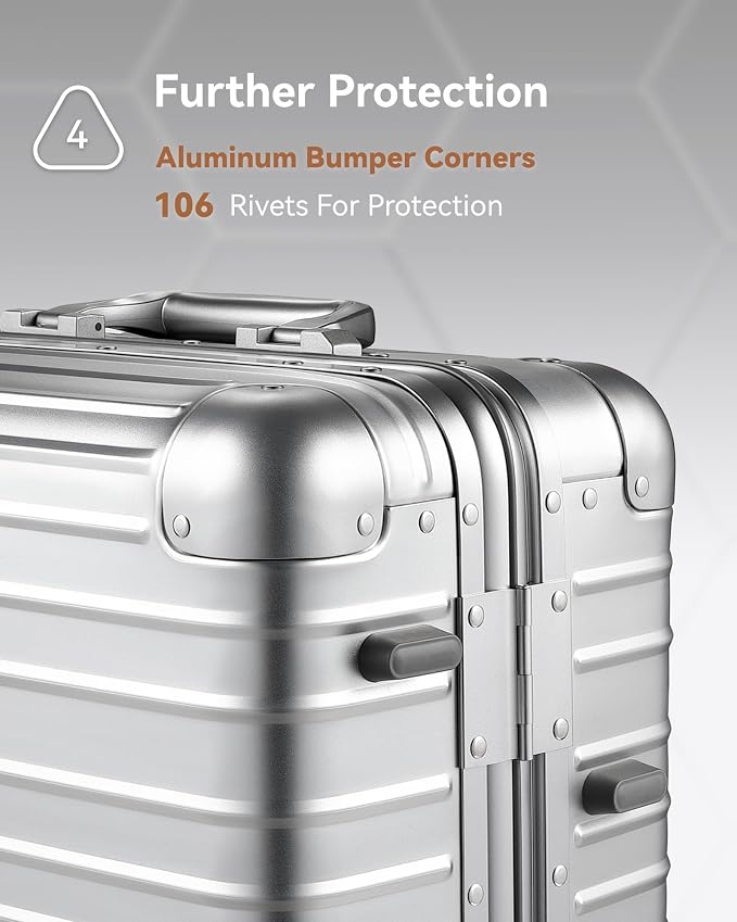 LUGGEX All Aluminum Carry On Luggage - Image 7