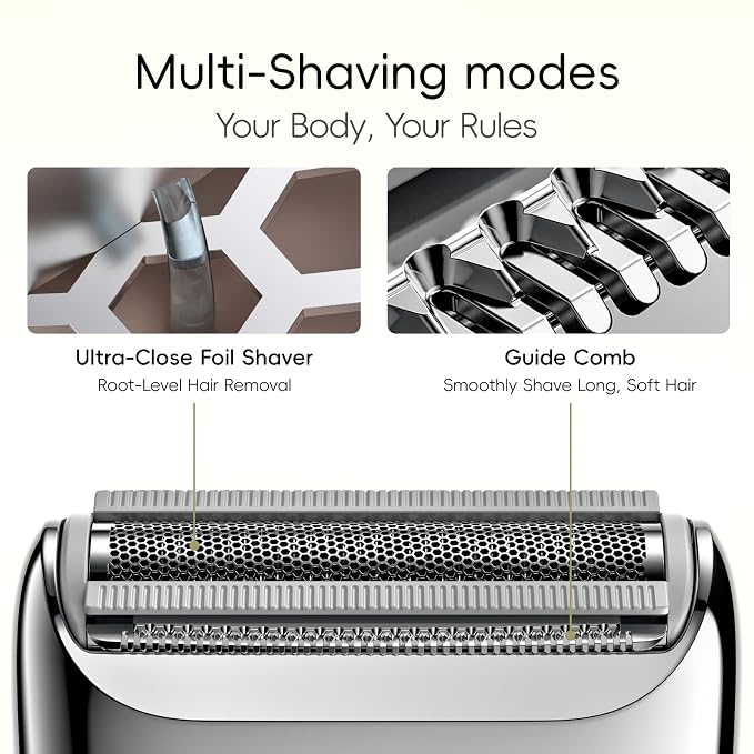yoose Electric Razors for Women, IPX7 Alloy Body Bikini Trimmer for Women - Image 7