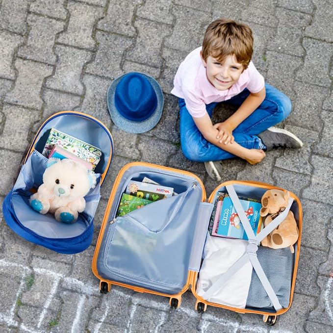 HONEY JOY Kids Luggage, Lightweight Toddler Suitcase, Durable ABS Hardshell - Image 4