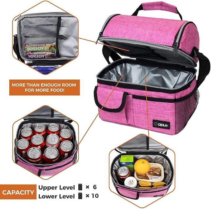 opux Lunch Bag Women Insulated, Adult Lunch Box Cooler, Lunch Box - Image 8