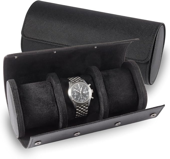 Bey-Berk Milani Leather Watch Roll by Bey-Berk