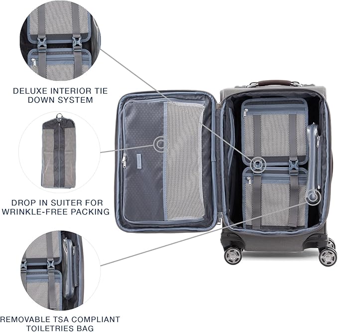 Travelpro Platinum Elite Softside Expandable Carry on Luggage, 8 Wheel Spinner - Image 5
