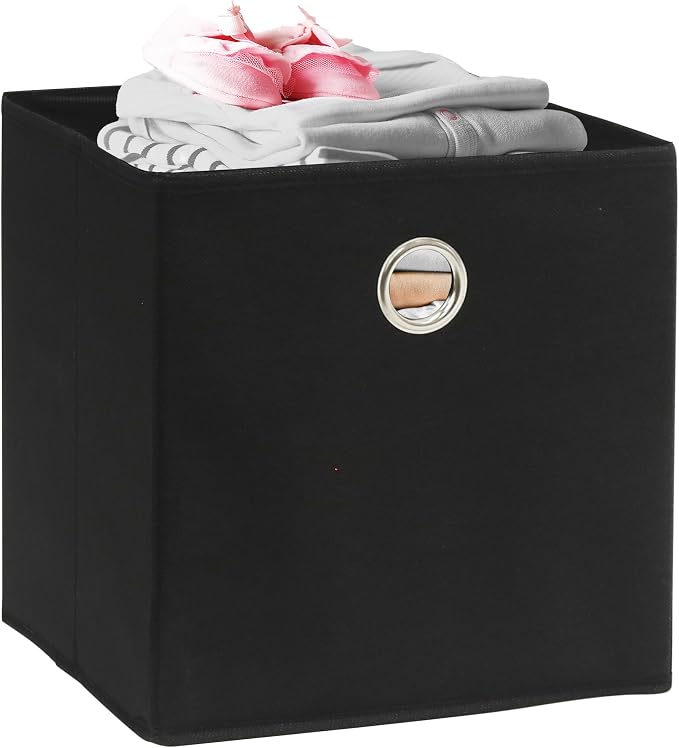 SIMPLE HOUSEWARE 11-Inch Collapsible Fabric Cube Storage Bin - Image 9