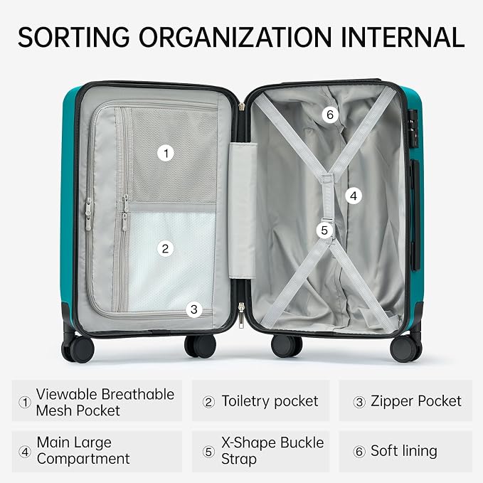 MILADA Carry On Luggage 22x14x9 Airline Approved - Image 7