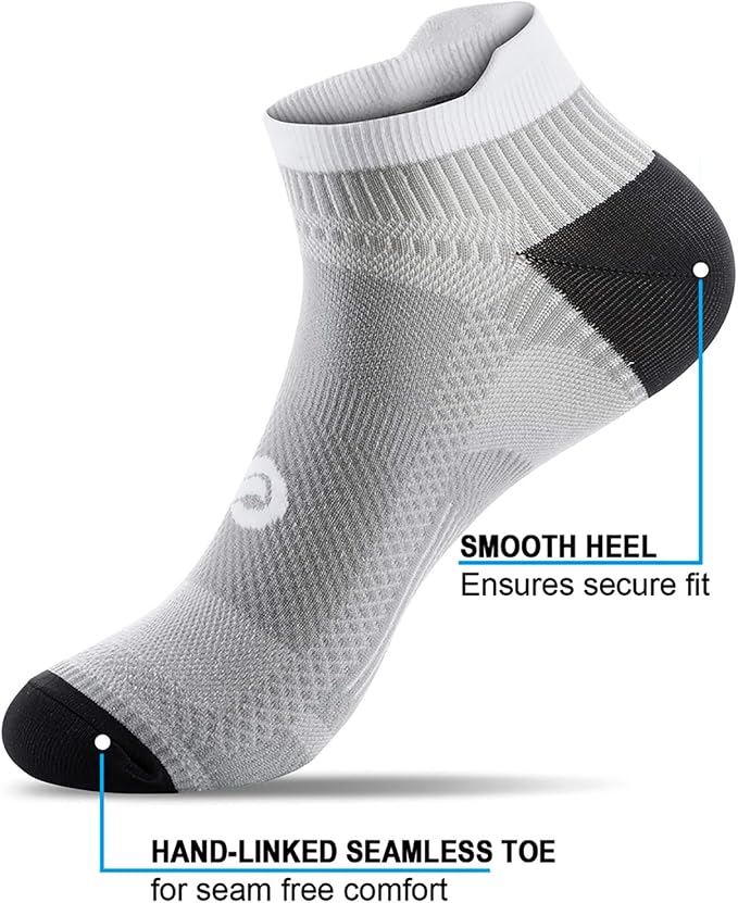 PAPLUS Ankle Compression Sock for Men and Women 2/4/6 Pairs, Low Cut - Image 3