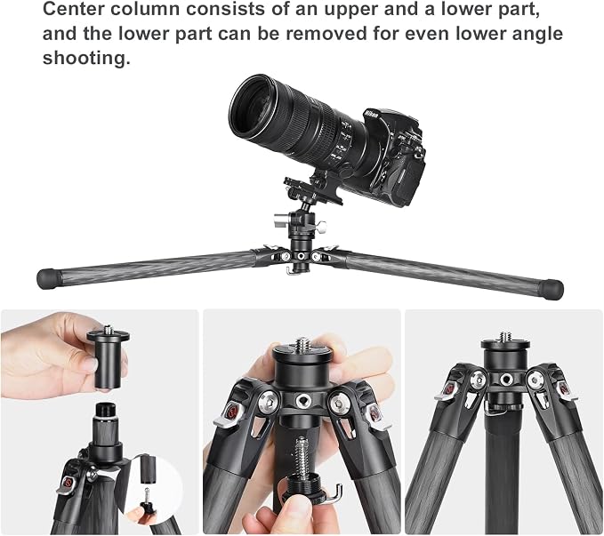 TT2340CE 4-Sections Carbon Fiber Travel Tripod - Image 8