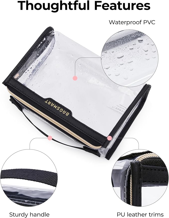BAGSMART TSA Approved Toiletry Bag, Makeup Cosmetic Pouch Bag - Image 5
