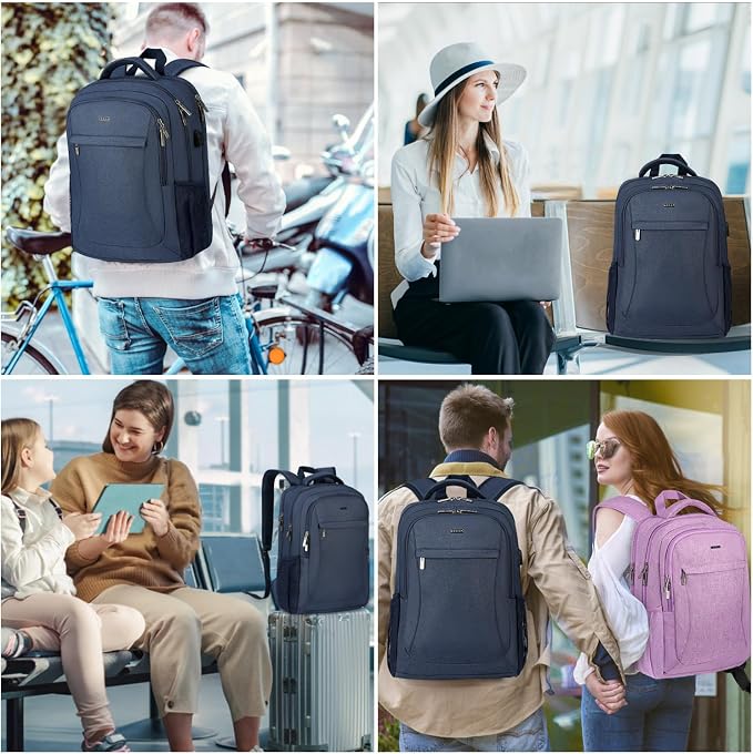 Voova Travel Laptop Backpack, Business Work Laptop Backpack - Image 7