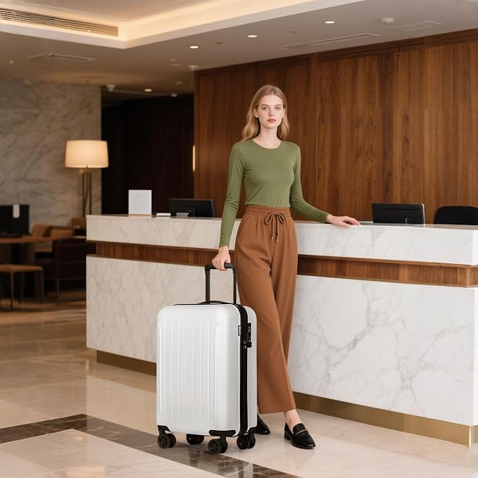 KYME Suitcase Hardshell With Double Spinner Wheels, PC+ABS TSA Lock Travel - Image 8