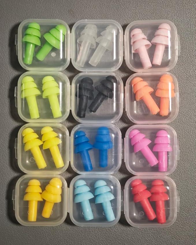 10 Pairs Noise Cancelling Ear Plugs, Premium Soft Silicone, Waterproof - Image 6