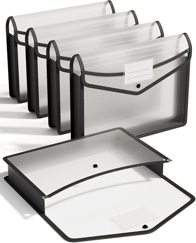 ThinkTex Plastic Expanding File Folder, Transparent envelopes by ThinkTex