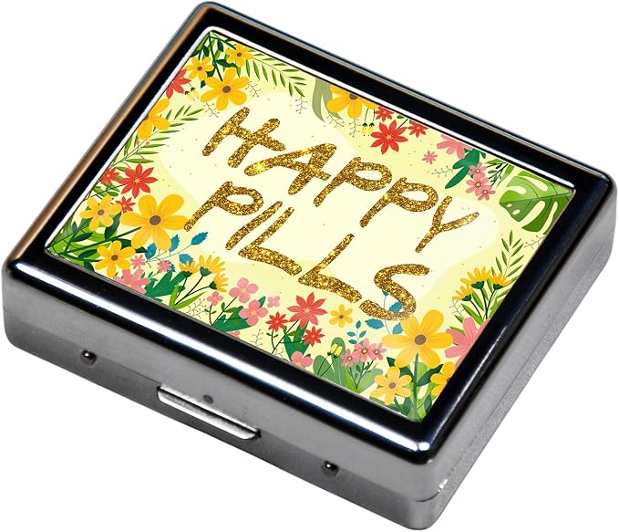 Silver Vintage Pill Box 7 Day Metal Pill Box - Image 3