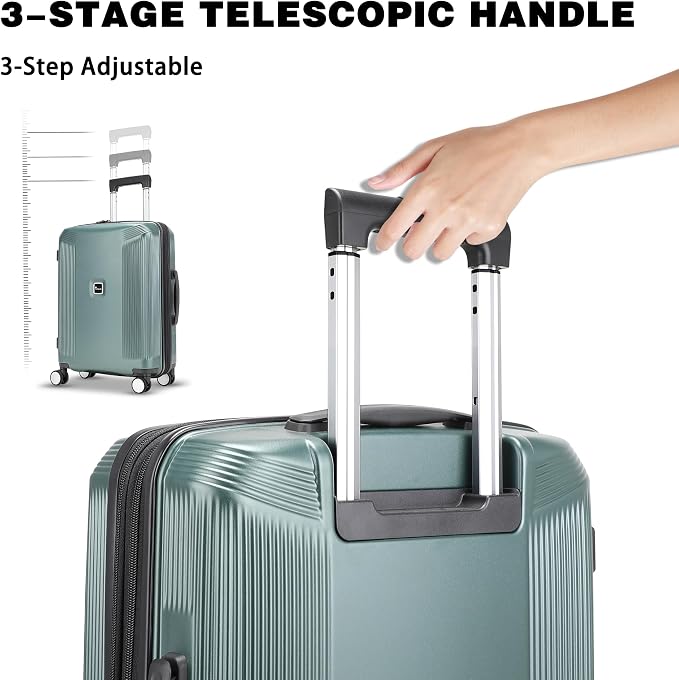 Luggage Sets 2 Piece, 20/28 Inch Lightweight Expandable PC Hardside Durable - Image 5