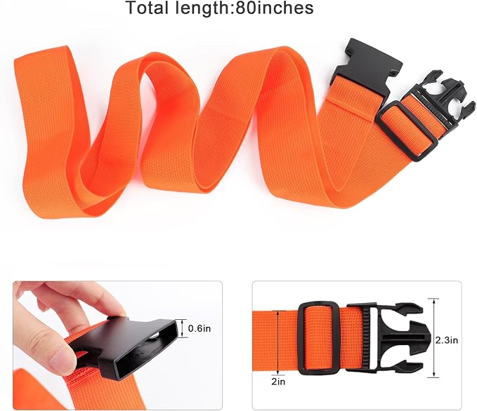 4Pcs Luggage Straps for Suitcase Travel Accessories TSA Approved, 80In Long - Image 3