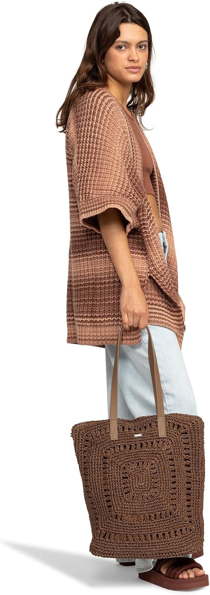 Roxy Women's Beach Tote Bag | Travel | Vacation | Straw | Lightweight | - Image 5
