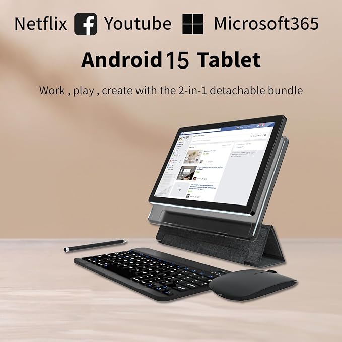 2025 Android 15 Tablet 11inch, Support Face Unlock, 18W Fast Charging, - Image 4