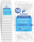 Disposable Toilet Seat Covers for Travel – Waterproof, Tear-Resistant XL Toilet by FLYGIENE