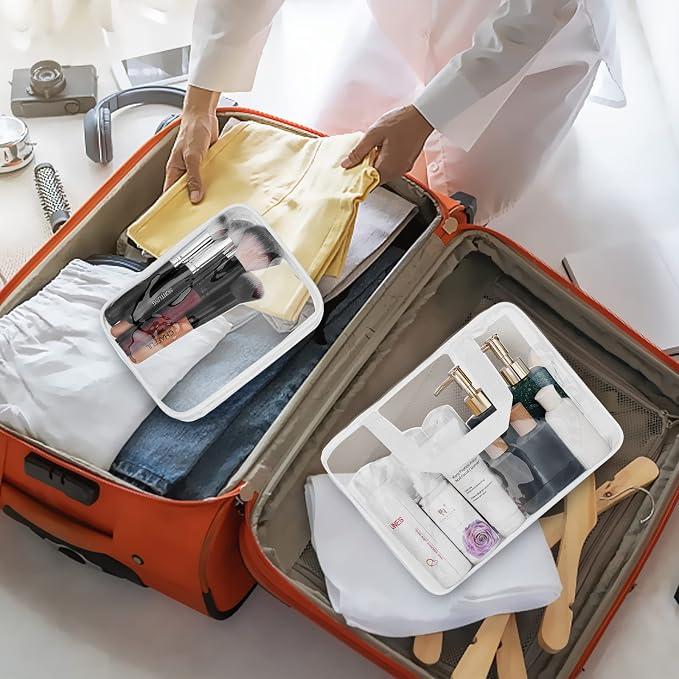 4Pcs Crystal Clear PVC Travel Toiletry Bag Kit - Image 5