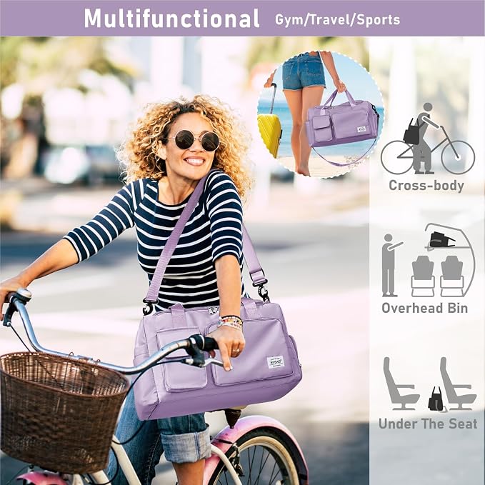 NPBAG Women Travel Duffel, Gym Workout Overnight Bag, Mommy Hospital Bag - Image 6