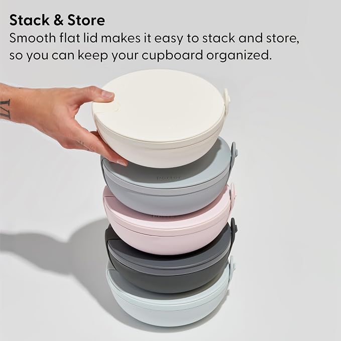 W&P Porter Bowl Lunch Container w/ Protective Non-slip Exterior, Blush 1 Liter - Image 6