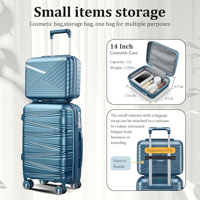 4-Piece Expandable Hardshell Luggage Set - Image 5