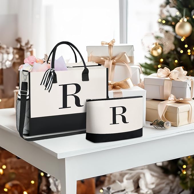 BAGAIL Initial Tote Bag, Personalized Birthday Gifts - Image 4