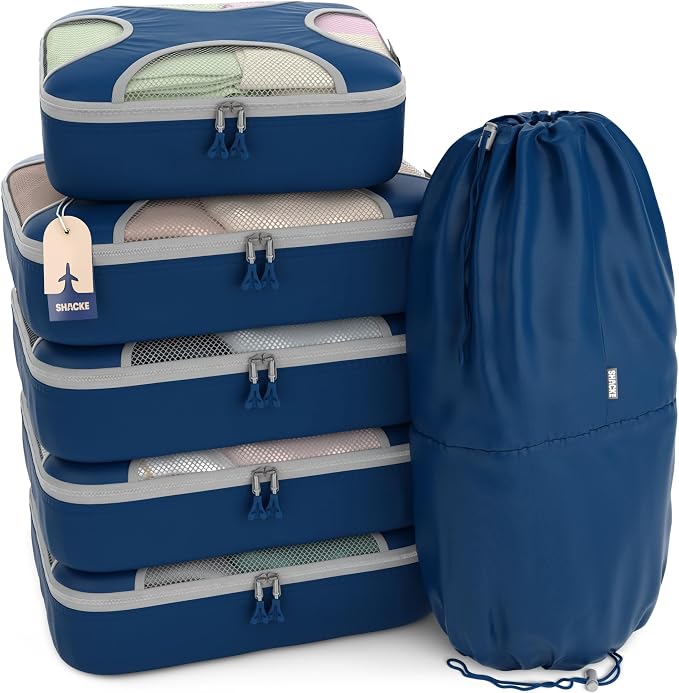 Shacke 6 Set Packing Cubes for Travel by Shacke