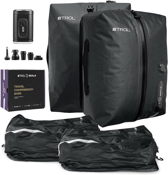 TPU Vacuum Bag for Travel, 70D Nylon Reusable Compression Bag by ETROL-US