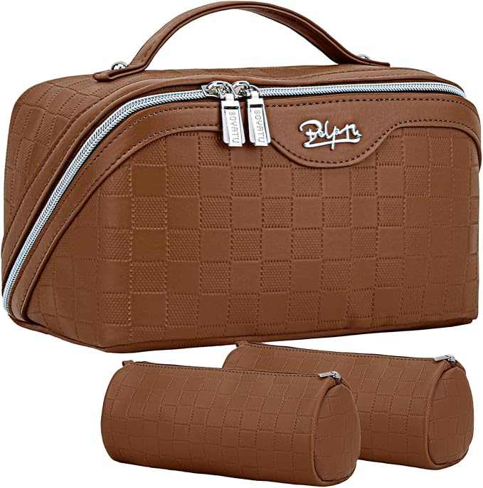 Travel Makeup Bag Organizer Cosmetic Bag: 3 Pcs Set Make up Bags by BOYATU
