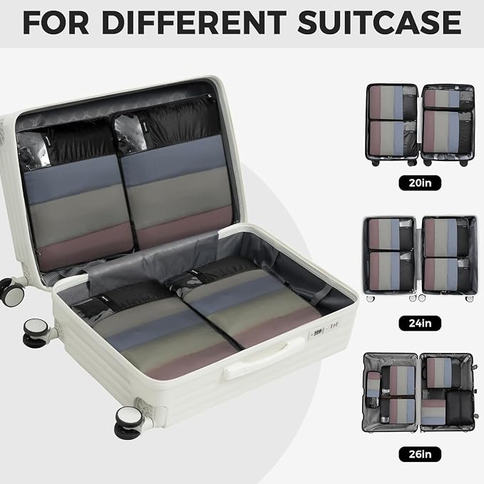 BAGAIL 6 Set Ultralight Compression Packing Cubes Packing Organizer - Image 7