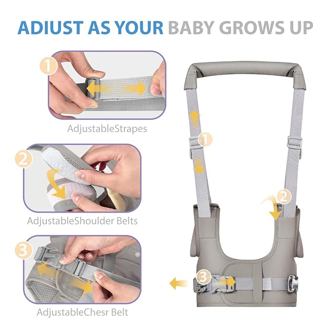 Baby Walking Harness-Handheld Assistant Belt- Toddler Infant Walking Aid - Image 6