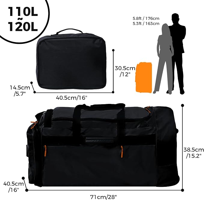 110L/120L Rolling Duffel Bag - Image 5