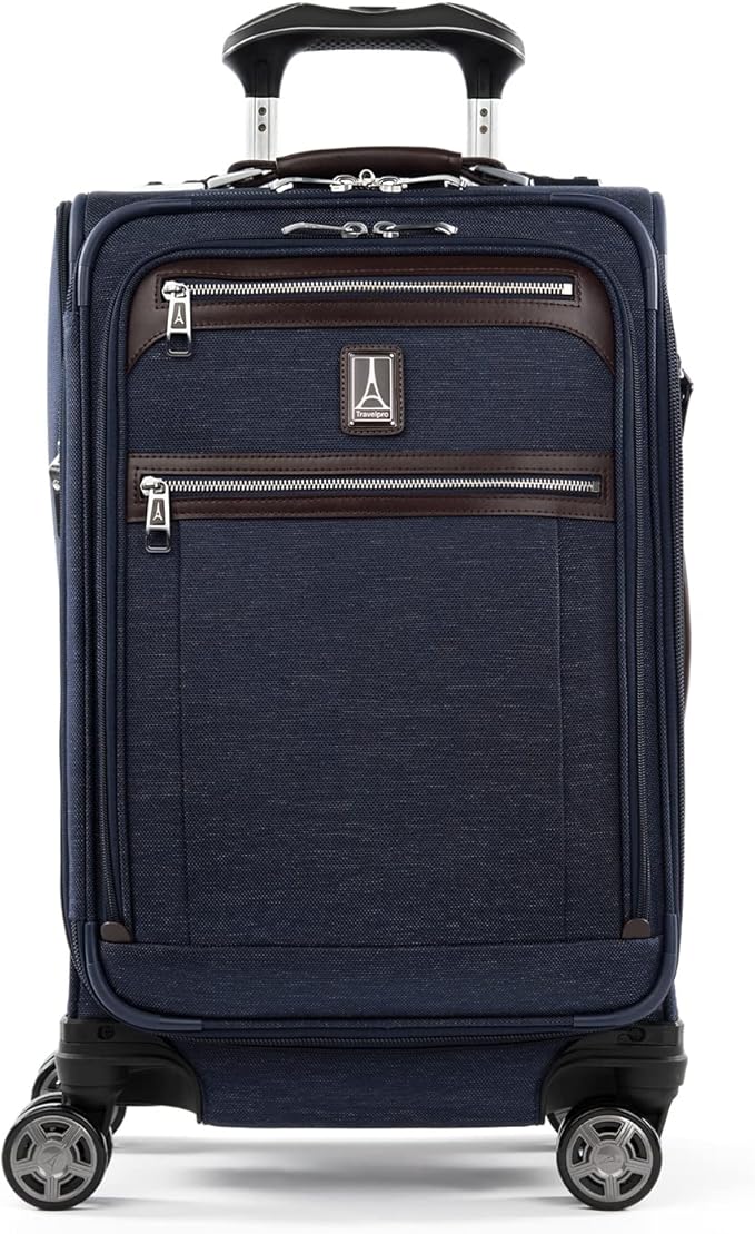 Travelpro Platinum Elite Softside Expandable Carry on Luggage, 8 Wheel Spinner by Travelpro