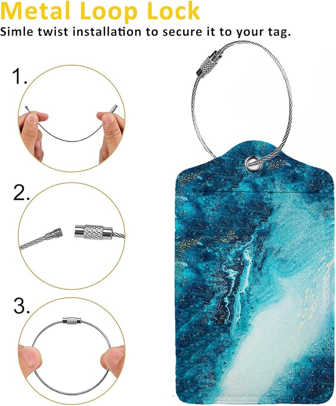 Abstract Ocean Texture Luggage Tags - Image 3