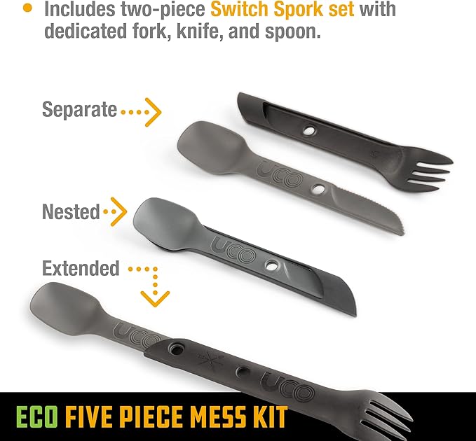 UCO Recycled ECO 5-Piece Camping Mess Kit - Image 5