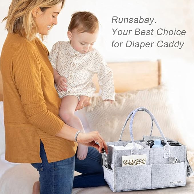 Runsabay. Nursery Basket-Baby Diaper Caddy Organizer - Image 7