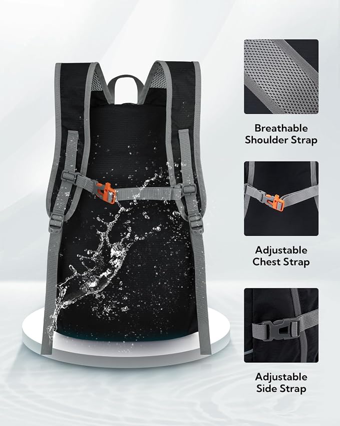 WATERFLY Hiking Foldable Daypack Backpack: 25L Ultra Lightweight Packable - Image 5