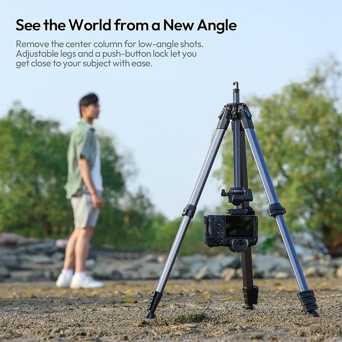 ULANZI Ombra ⅡCamera Tripod 61.5 Inch, 360° Ball Head Travel Tripod Stand - Image 8