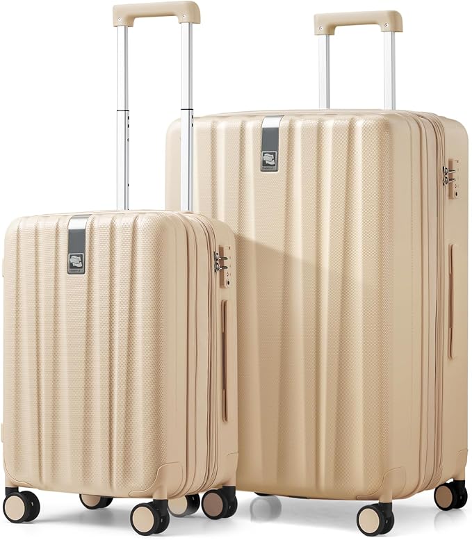 Hanke Expandable Hard Shell Luggage Sets 2 piece Carry on Luggage by Hanke