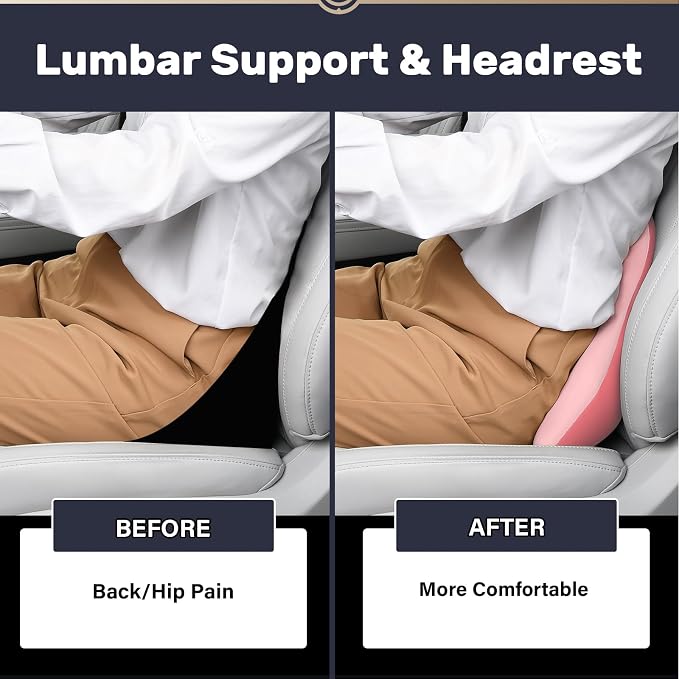 Coverado Lumbar Support and Headrest Pillow - Image 4