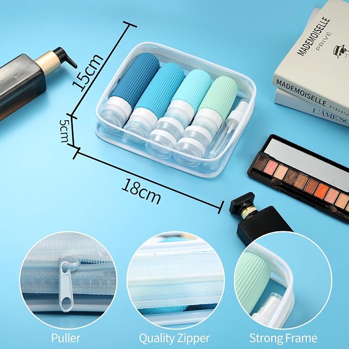 16 Pack Travel Bottles Set, TSA Approved Leak Proof Silicone Squeezable - Image 5