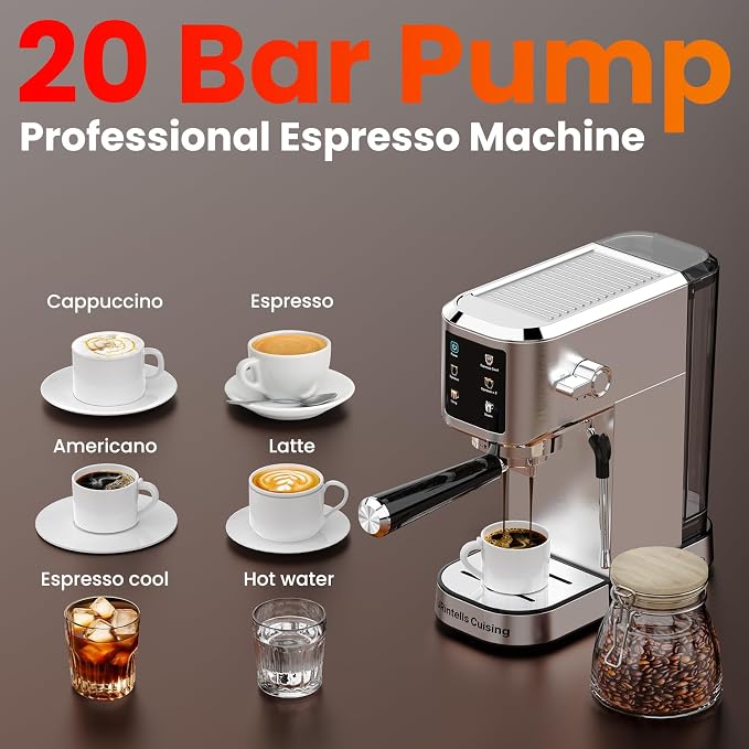 Espresso Machine 20 Bar, Touchscreen Espresso Maker - Image 8