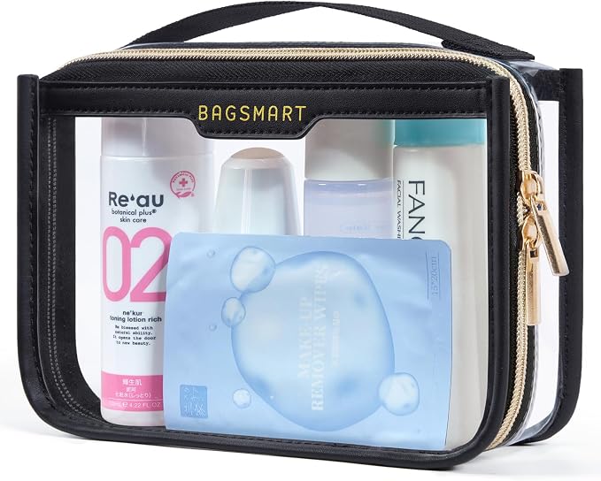 BAGSMART TSA Approved Toiletry Bag, Makeup Cosmetic Pouch Bag by BAGSMART