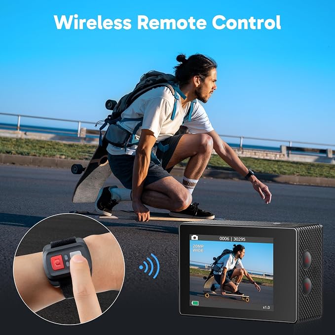 AKASO EK7000 4K30FPS 20MP WiFi Action Camera - Image 6