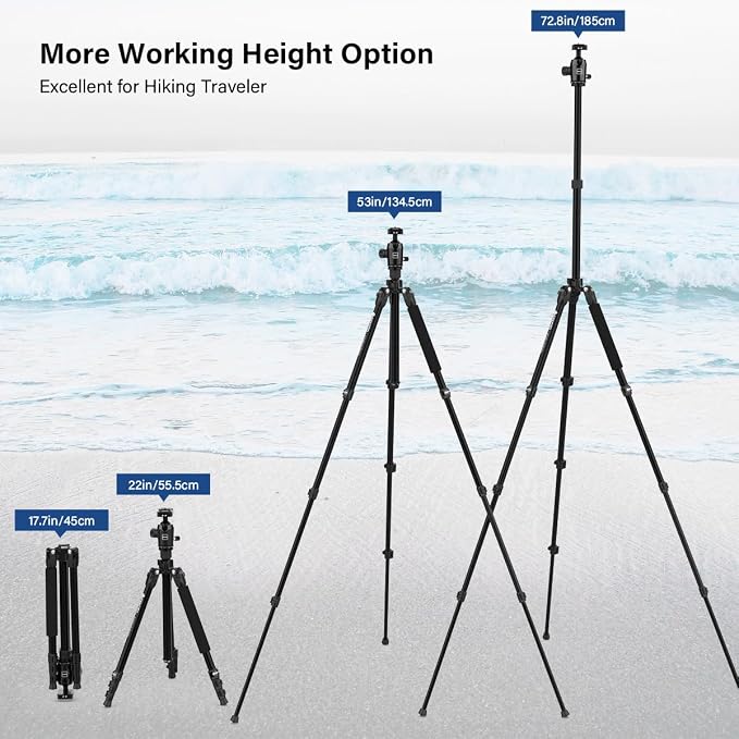 Geekoto 73-Inch Camera Tripod - Image 5