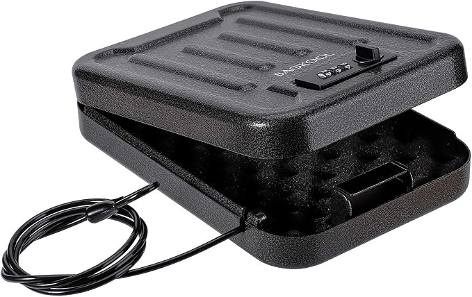 Fireproof Security Box with 3-Digit Combination Lock, Portable Safe by BAGKOOL