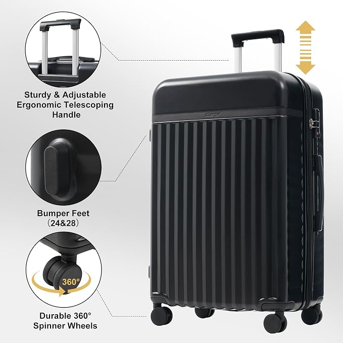 Merax Luggage Sets, Durable Hardshell 3 Piece Suitcase - Image 4