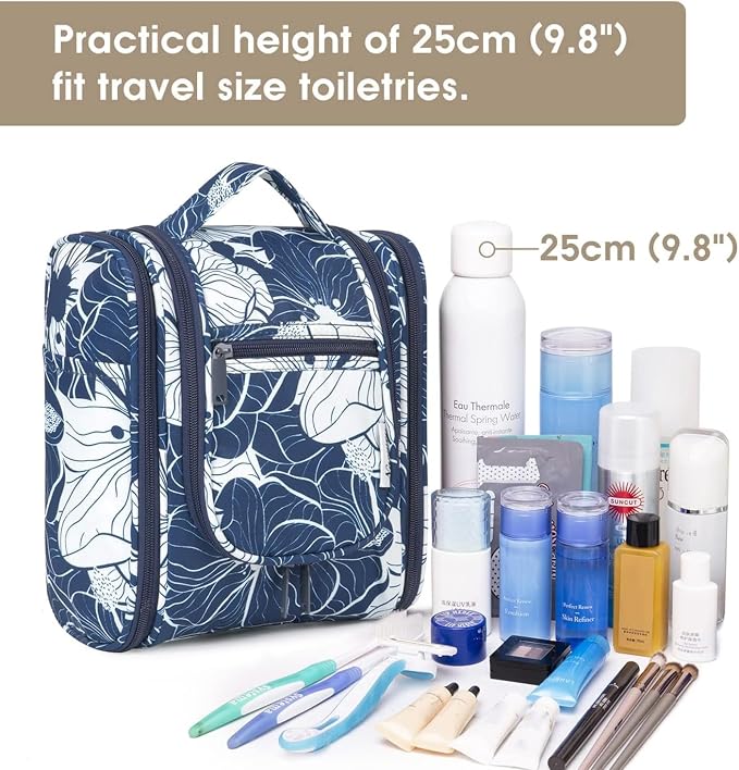 Narwey Small Hanging Travel Toiletry Bag Cosmetic Make up Organizer - Image 5