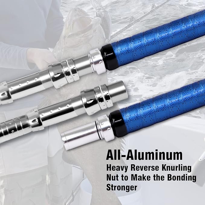 Fiblink Bent Butt Fishing Rod 2-Piece Saltwater Offshore Trolling Rod - Image 3