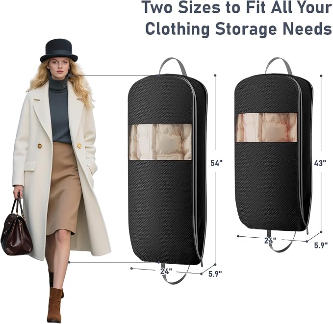 DIMJ 4 Pack 43" Space Saving Garment Bags - Image 3